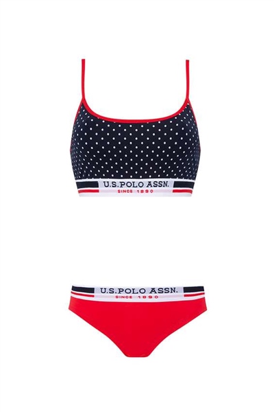 U.s Polo Assn. 66252 Kadın Büstiyer Şort Takım-Lacivert