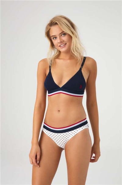 U.s Polo Assn. 66253 Kadın Büstiyer Slip Takım-Lacivert
