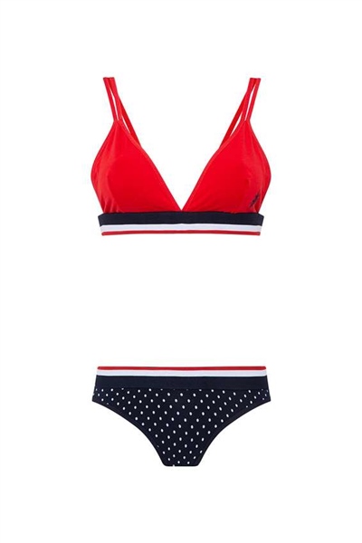 U.s Polo Assn. 66253 Kadın Büstiyer Slip Takım-Kırmızı