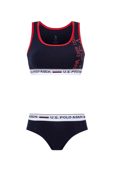 U.s Polo Assn. 66255 Kadın Büstiyer Şort Takım-Lacivert