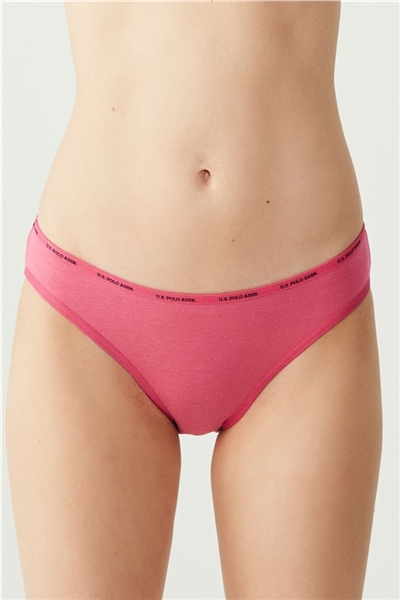 U.s Polo Assn. 67001 Kadın 5 Li Düşük Bel slip-Siyah&Ten&Beyaz&Fuşya&Lacivert