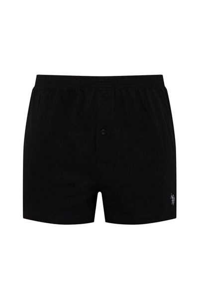 U.s Polo Assn. 80054 Erkek Pamuk Boxer-Siyah