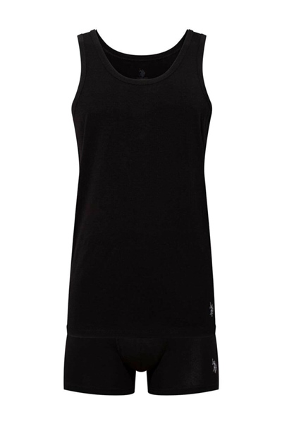 U.s Polo Assn. 80088 Erkek Atlet Boxer Set-Siyah