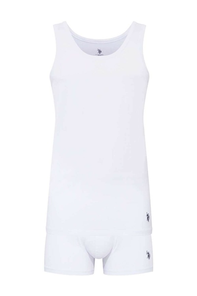 U.s Polo Assn. 80088 Erkek Atlet Boxer Set-Beyaz