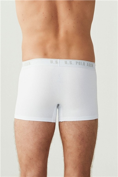 U.s Polo Assn. 80097 Erkek 3 Lü Boxer-Beyaz