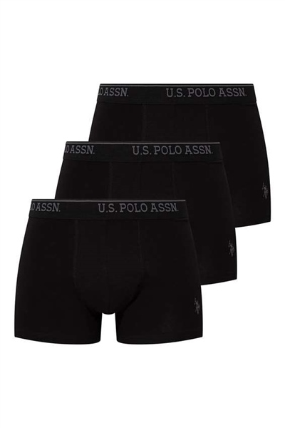 U.s Polo Assn. 80097 Erkek 3 Lü Boxer-Siyah