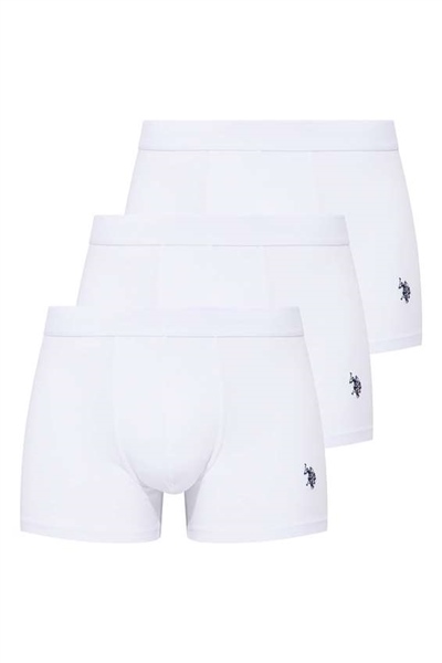 U.s Polo Assn. 80173 Erkek 3 Lü Boxer-Beyaz