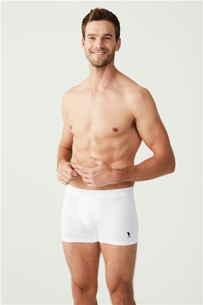 U.s Polo Assn. 80173 Erkek 3 Lü Boxer-Beyaz