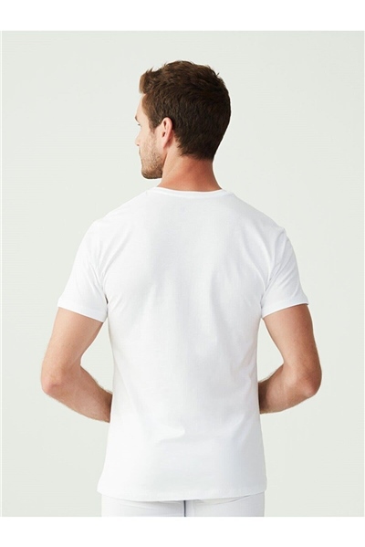 U.s Polo Assn. 80196 Erkek 2 Li Yuvarlak Yaka Kısa Kol Atlet-Beyaz