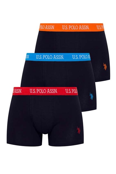 U.s Polo Assn. 80253 Erkek 3 Lü Boxer-Lacivert