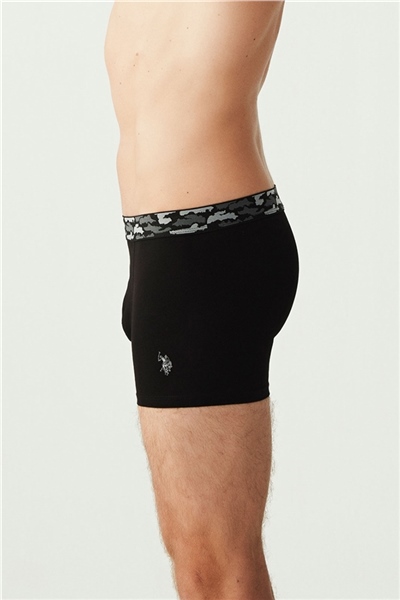 U.s Polo Assn. 80300 Erkek 3 Lü Boxer-Siyah&Antrasitmelanj&Kamuflaj