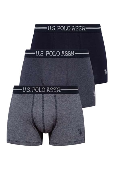 U.s Polo Assn. 80306 Erkek 3 Lü Boxer-Lacivert