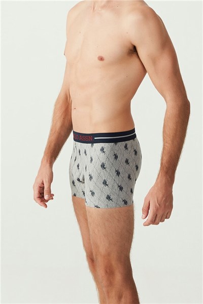 U.s Polo Assn. 80328 Erkek 3 Lü Boxer-Bordo&Lacivert&Grmlj.Baskılı