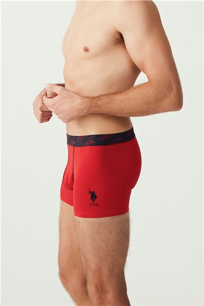 U.s Polo Assn. 80336 Erkek 3 Lü Boxer-Lacivert&Kırmızı&Grimelanj