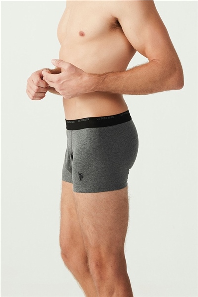 U.s Polo Assn. 80338 Erkek 3 Lü Boxer-Antrasitmelanj&Siyah&Grimelanj