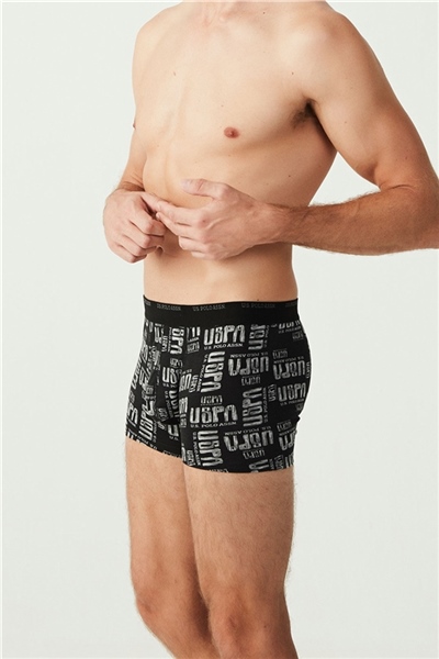 U.s Polo Assn. 80338 Erkek 3 Lü Boxer-Antrasitmelanj&Siyah&Grimelanj
