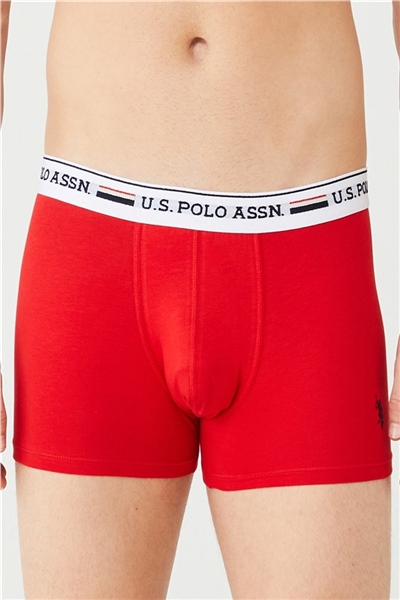 U.s Polo Assn. 80431 Erkek 3 Lü Boxer-Grimelanj&Kırmızı&Lacivert