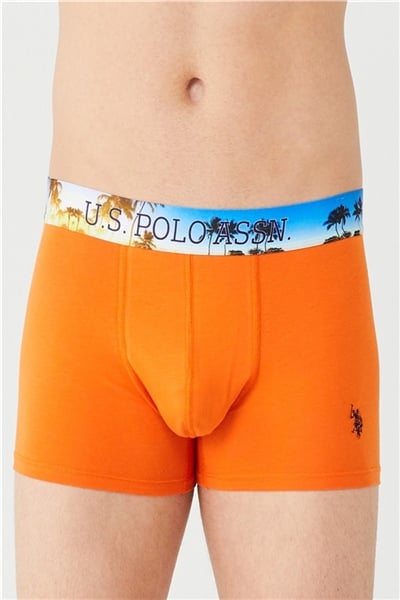 U.s Polo Assn. 80434 Erkek 3 Lü Boxer-Sax&Antrasitmelanj&Turuncu