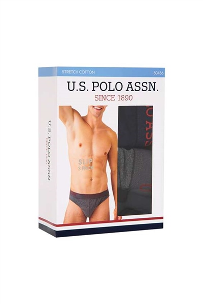 U.s Polo Assn. 80436 Erkek 3 Lü Boxer-Siyah-Antrasitmelanj-Lacivert