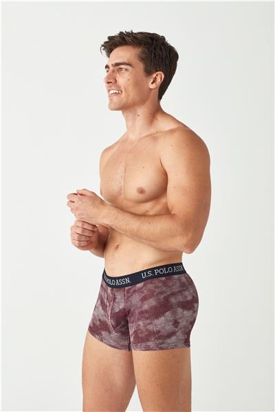 U.s Polo Assn. 80454 Erkek 3lü Uzun Paçalı Boxer-Lacivert&Bordo&Kamuflaj