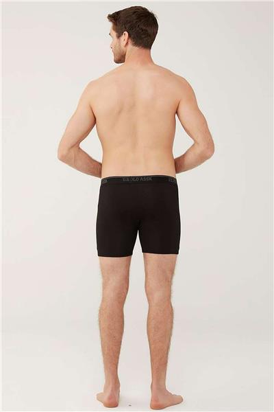 U.s Polo Assn. 80454 Erkek 3lü Uzun Paçalı Boxer-Siyah