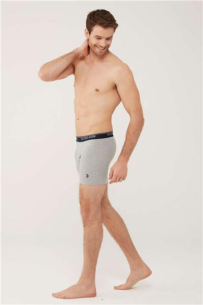 U.s Polo Assn. 80454 Erkek 3lü Uzun Paçalı Boxer-Kırmızı&Grimelanj&Lacivert