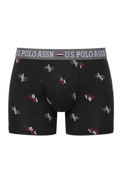 U.s Polo Assn. 80487 Erkek Modal 2li Boxer-Bordo&Siyah