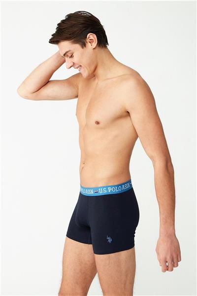 U.s Polo Assn. 80487 Erkek Modal 2li Boxer-Lacivert&Gri