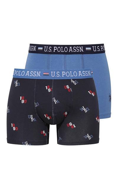 U.s Polo Assn. 80487 Erkek Modal 2li Boxer-İndigo&Lacivert