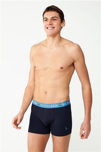 U.s Polo Assn. 80487 Erkek Modal 2li Boxer-Lacivert&Gri