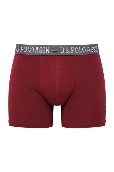 U.s Polo Assn. 80487 Erkek Modal 2li Boxer-Bordo&Siyah