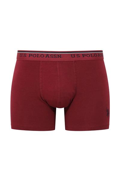 U.s Polo Assn. 80488 Erkek Modal 2li Boxer-Bordo&Siyah