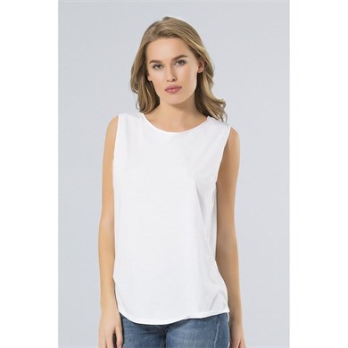 WTSHIRT FLORANCE Kadın Atlet - Beyaz