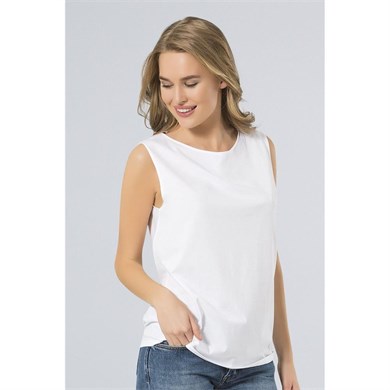 WTSHIRT FLORANCE Kadın Atlet - Beyaz