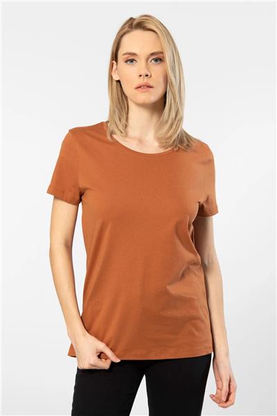 WTSHIRT LONDON Kadın Kısa Kollu Bisiklet Yaka Basic T-shirt-Tarcin