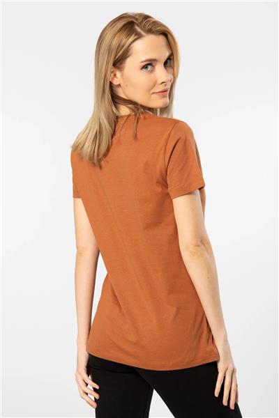 WTSHIRT LONDON Kadın Kısa Kollu Bisiklet Yaka Basic T-shirt-Tarcin