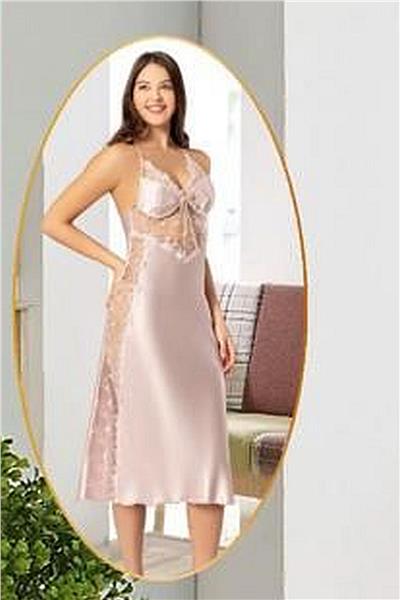 XSES 1005 Kadın Çeyizlik Saten 6lı Takım-Pudra