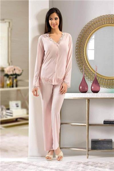 XSES 1019 Kadın Çeyizlik Penye 6lı Takım-Pudra