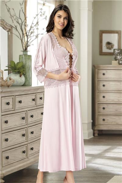 XSES 1453 Kadın Çeyizlik Penye 6lı Takım-Pudra