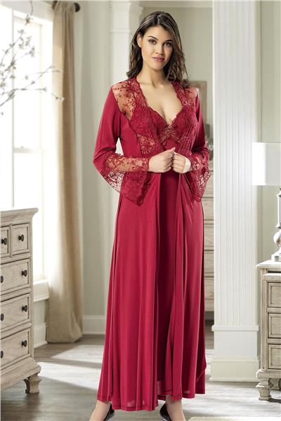 XSES 3005 Kadın Penye 6lı Çeyizlik Takım-Bordo