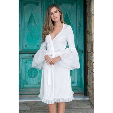 Yeni İnci BPJ182 Bride Sabahlık - Ekru