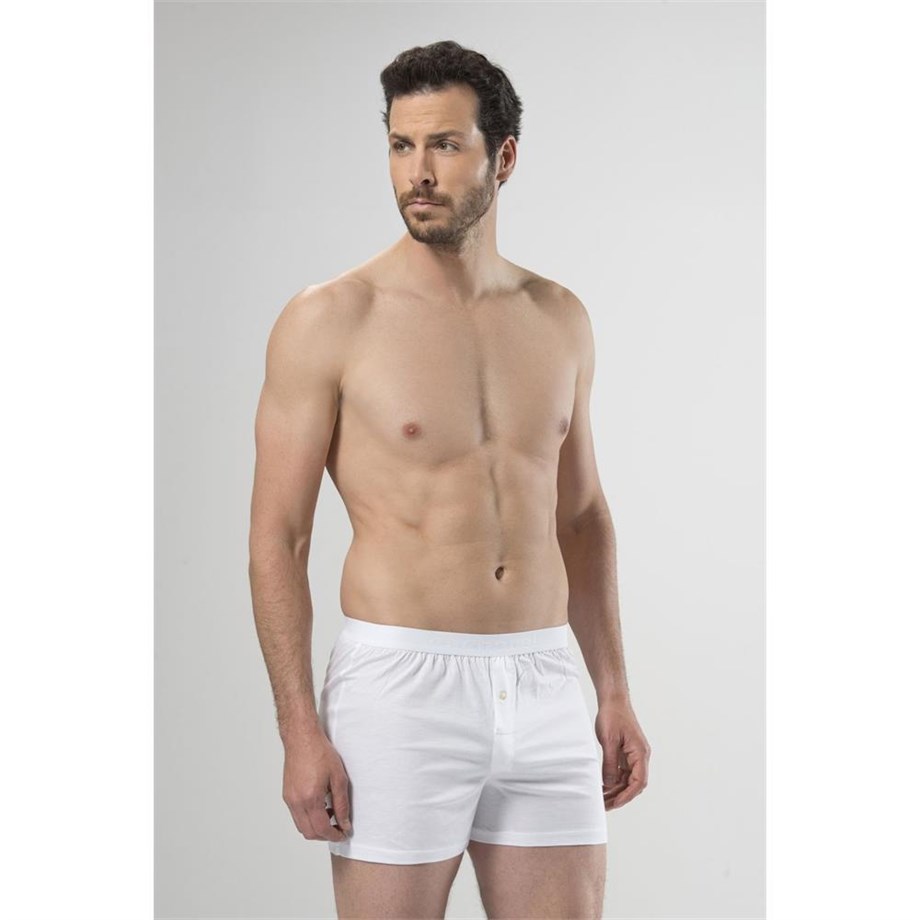 Cacharel 1106 Kemerli Düğmeli Boxer  - BeyazBoxerCACHAREL