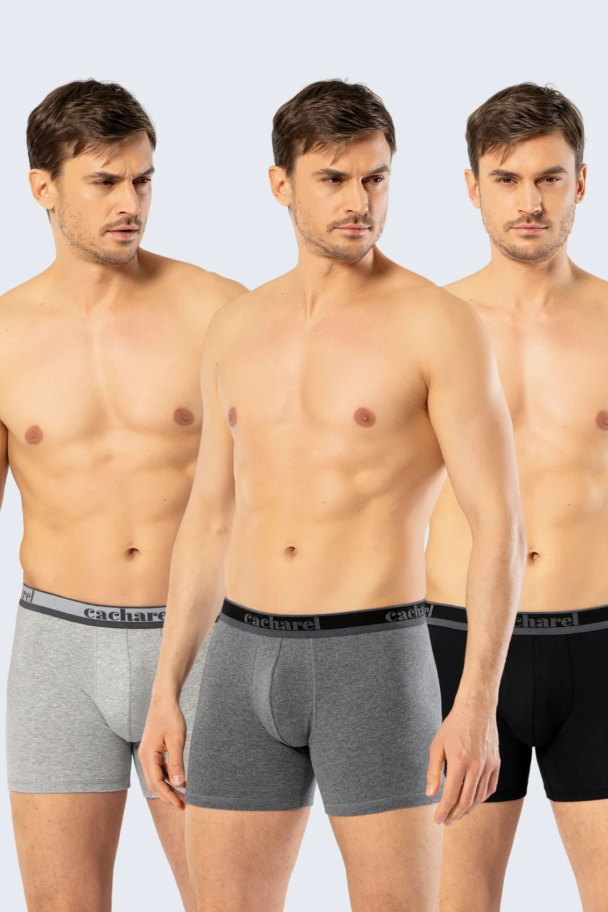 BoxerCacharel 1338 Erkek 3'lü Likralı Uzun Paça Boxer-Siyah&Antrasit&Gri | Pijamapazari.comCacharel 1338 Erkek 3'lü Likralı Uzun Paça Boxer-Siyah&Antrasit&Gri