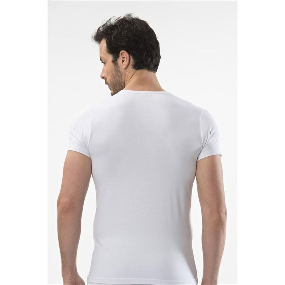 Cacharel 1402 V Yaka Erkek T-Shirt - BeyazRahat Ev GiyimCACHAREL