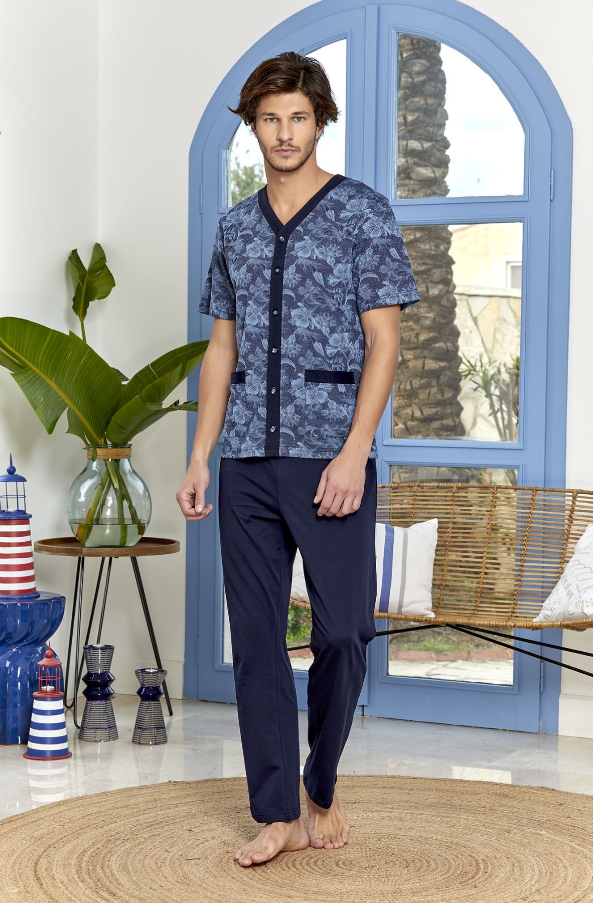 PijamalarCossy by Aqua 23939 Erkek Büyük Beden Kısa Kollu Önden Düğmeli Pijama Takım-Lacivert | Pijamapazari.comCossy by Aqua 23939 Erkek Büyük Beden Kısa Kollu Önden Düğmeli Pijama Takım-Lacivert