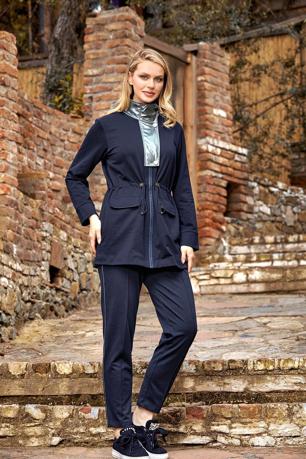 Eşofman TakımlarıCossy by Aqua 24352 Kadın Uzun Kollu Dik Yaka Spor 2'Li Takım-Lacivert | Pijamapazari.comCossy by Aqua 24352 Kadın Uzun Kollu Dik Yaka Spor 2'Li Takım-Lacivert