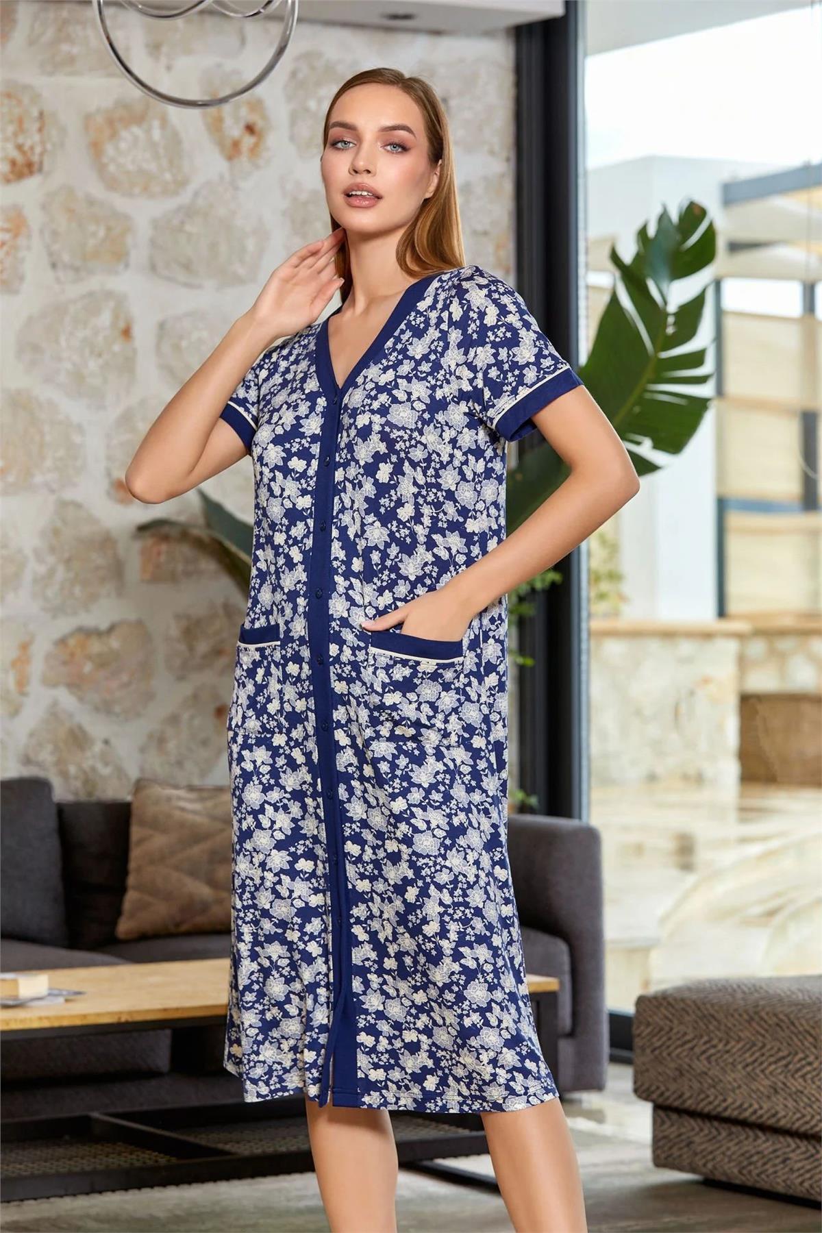 ElbiselerCossy by Aqua 24676 Kadın Büyük Beden Kısa Kollu Ev Elbisesi-Lacivert | Pijamapazari.comCossy by Aqua 24676 Kadın Büyük Beden Kısa Kollu Ev Elbisesi-Lacivert