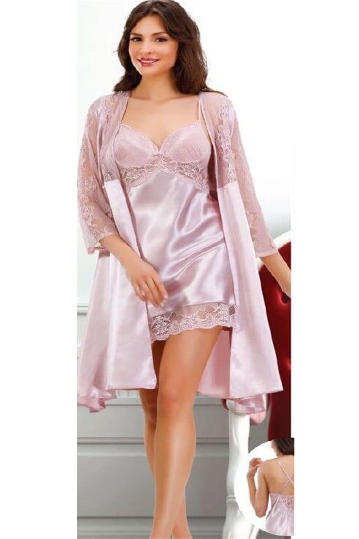 Saten Altılı SetlerDuchesse 137 Çeyizlik Dantelli Saten 6'lı Set -Pudra | Pijamapazari.comDuchesse 137 Çeyizlik Dantelli Saten 6'lı Set -Pudra