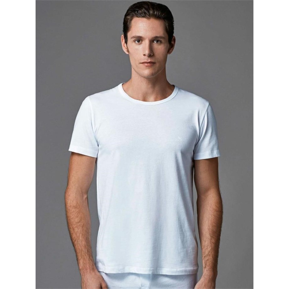 Eros ERS032 O Yaka Erkek T-Shirt (İkili Paket) - BeyazAtletlerEROS