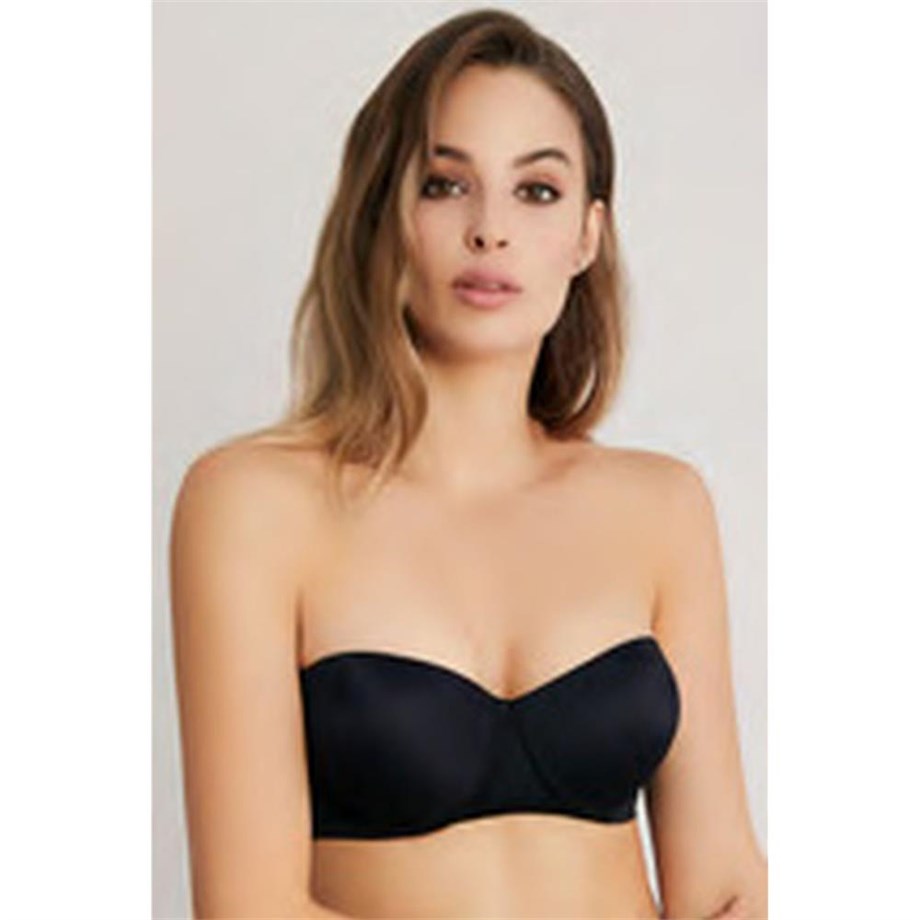 Eros ERSK160 Adela Straplez Double Push-Up Sütyen - SiyahSütyenlerEROS